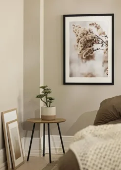 Ramme sort træ 55x80 cm - Passepartout Hvid 18x27 inches