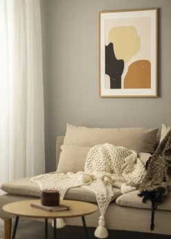 Ramme Soul Oak Veneer 70x100 cm - Passepartout Hvid 24x36 inches