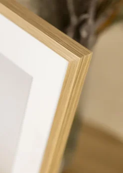 Ramme Soul Oak Veneer 70x100 cm - Passepartout Hvid 62x85 cm