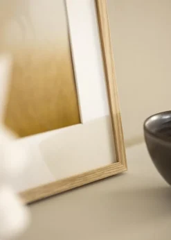 Ramme Soul Oak Veneer 70x100 cm - Passepartout Hvid 60x90 cm