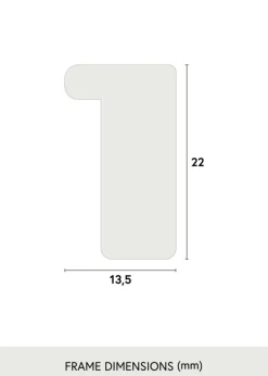 Ramme Soul Oak Veneer 70x100 cm - Passepartout Hvid 60x90 cm
