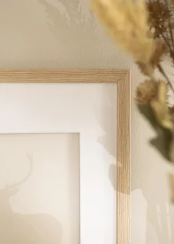 Ramme Stilren Eg 30x40 cm - Passepartout Hvid 20x30 cm