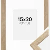 Ramme Stilren Eg 15x20 cm - Passepartout Hvid 4x5 inches
