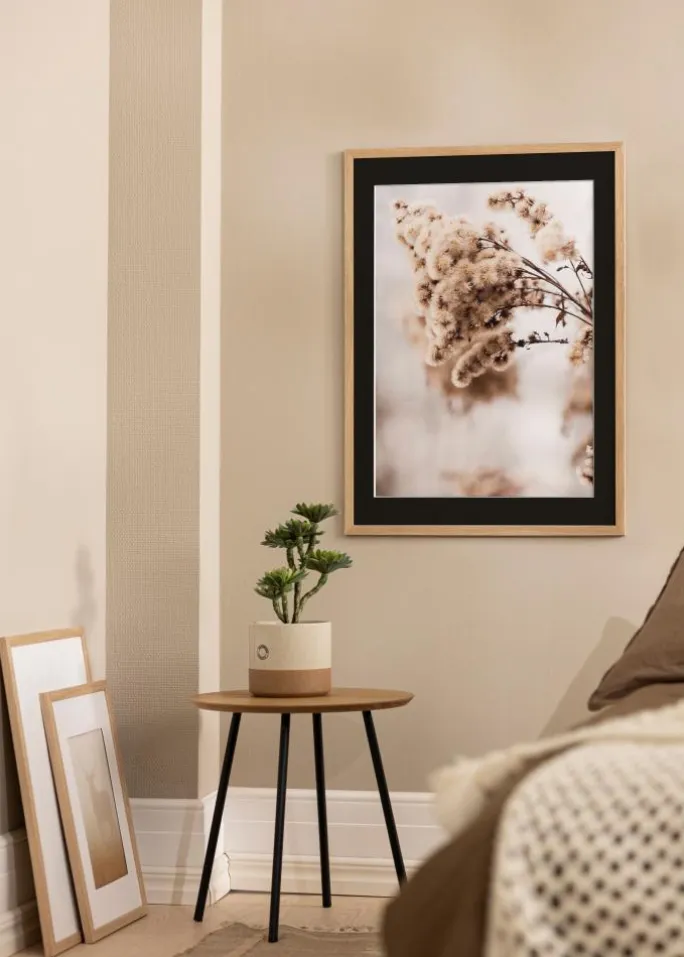 Ramme Stilren Eg 70x90 cm - Passepartout Sort 60x80 cm