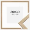 Ramme Stilren Eg 30x30 cm - Passepartout Hvid 8x8 inches