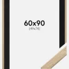 Ramme Stilren Eg 60x90 cm - Passepartout Sort 50x75 cm