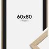 Ramme Stilren Eg 60x80 cm - Passepartout Sort 50x70 cm