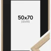 Ramme Stilren Eg 50x70 cm - Passepartout Sort 33x56 cm