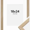 Ramme Stilren Eg 18x24 cm - Passepartout Hvid 13x17 cm