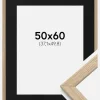 Ramme Stilren Eg 50x60 cm - Passepartout Sort 15x20 inches
