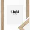 Ramme Stilren Eg 13x18 cm - Passepartout Hvid 10x12 cm