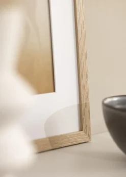 Ramme Stilren Eg 60x60 cm - Passepartout Hvid 50x50 cm