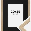 Ramme Stilren Eg 20x25 cm - Passepartout Sort 13x19,5 cm