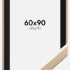 Ramme Stilren Eg 60x90 cm - Passepartout Sort 50x80 cm