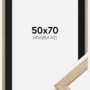 Ramme Stilren Eg 50x70 cm - Passepartout Sort 42x59,4 cm