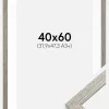 Ramme Stilren grå Eg 40x60 cm - Passepartout Hvid 32,9x48,3 cm