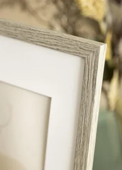 Ramme Stilren grå Eg 40x60 cm - Passepartout Hvid 32,9x48,3 cm