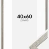 Ramme Stilren grå Eg 40x60 cm - Passepartout Hvid 25x50 cm