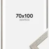 Ramme Stilren grå Eg 70x100 cm - Passepartout Hvid 61x91,5 cm