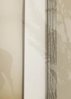 Ramme Stilren grå Eg 70x100 cm - Passepartout Hvid 61x91,5 cm