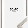 Ramme Stilren grå Eg 50x70 cm - Passepartout Hvid 39x60 cm