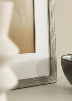 Ramme Stilren grå Eg 40x50 cm - Passepartout Hvid 27x35 cm