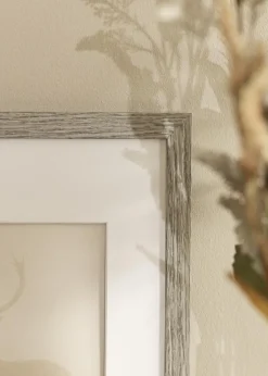 Ramme Stilren grå Eg 30x40 cm - Passepartout Hvid 20x28 cm