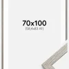 Ramme Stilren grå Eg 70x100 cm - Passepartout Hvid 59,4x84 cm