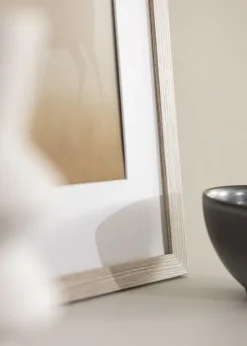 Ramme Stilren Greige Eg 30x40 cm - Passepartout Hvid 20x30 cm