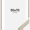 Ramme Stilren Greige Eg 50x70 cm - Passepartout Hvid 40x60 cm