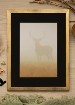 Ramme Stilren Guld 35x50 cm - Passepartout Sort 11x17 inches