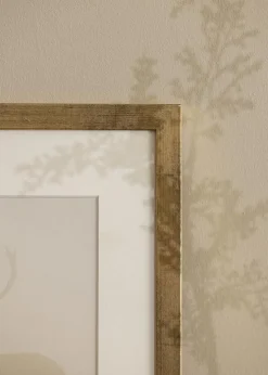 Ramme Stilren Guld 60x80 cm - Passepartout Hvid 50x70 cm