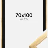 Ramme Stilren Guld 70x100 cm - Passepartout Sort 62x93 cm