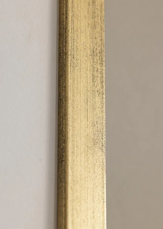 Ramme Stilren Guld 30x40 cm - Passepartout Hvid 21x29,7 cm (A4)