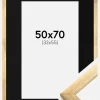 Ramme Stilren Guld 50x70 cm - Passepartout Sort 33x56 cm
