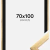 Ramme Stilren Guld 70x100 cm - Passepartout Sort 61x91,5 cm