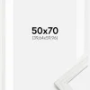 Ramme Stilren Hvid Eg 50x70 cm - Passepartout Hvid 16x24 inches
