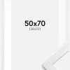 Ramme Stilren hvid Eg 50x70 cm - Passepartout Hvid 39x60 cm