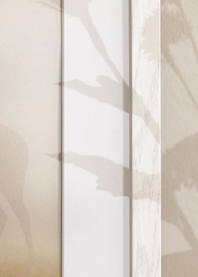 Ramme Stilren hvid Eg 50x70 cm - Passepartout Hvid 39x60 cm