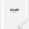 Ramme Stilren hvid Eg 60x80 cm - Passepartout Hvid 52x72 cm
