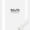 Ramme Stilren hvid Eg 50x70 cm - Passepartout Hvid 15x23 inches