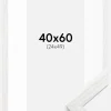 Ramme Stilren Hvid Eg 40x60 cm - Passepartout Hvid 25x50 cm