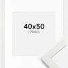 Ramme Stilren Hvid Eg 40x50 cm - Passepartout Hvid 30x41 cm