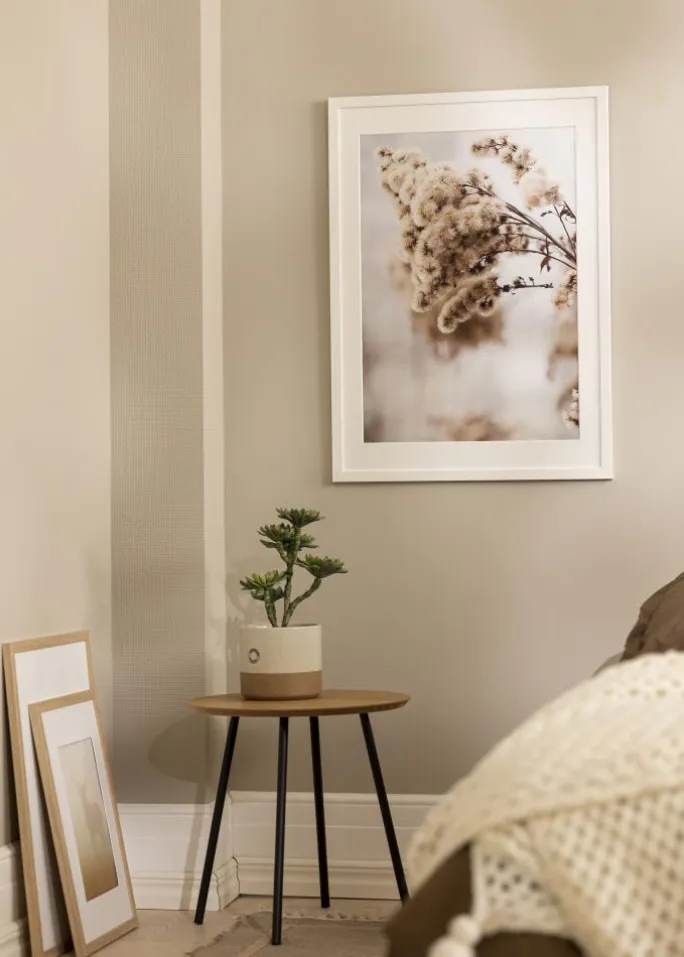 Ramme Stilren hvid Eg 40x50 cm - Passepartout Hvid 31,5x40 cm