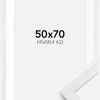 Ramme Stilren hvid Eg 50x70 cm - Passepartout Hvid 42x59,4 cm
