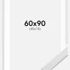 Ramme Stilren Hvid 60x90 cm - Passepartout Hvid 50x75 cm