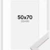 Ramme Stilren Hvid 50x70 cm - Passepartout Hvid 33x56 cm