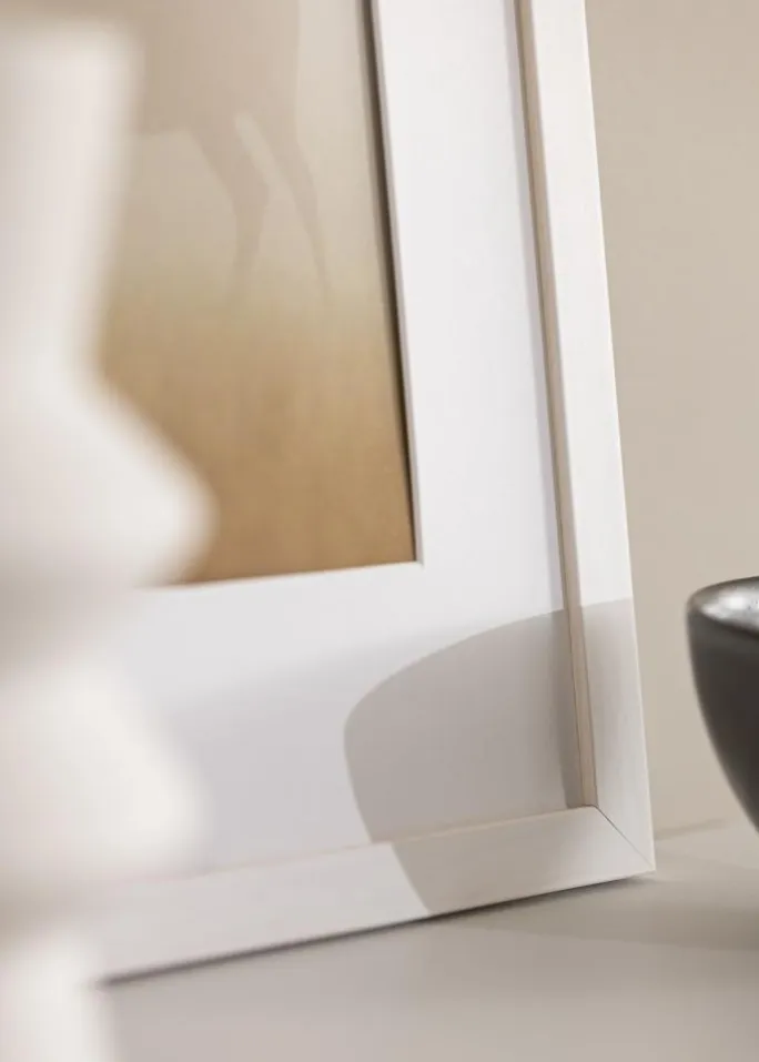 Ramme Stilren Hvid 70x100 cm - Passepartout Hvid 24x36 inches