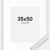Ramme Stilren Hvid 35x50 cm - Passepartout Hvid 24x30 cm