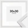 Ramme Stilren Hvid 30x30 cm - Passepartout Hvid 20x20 cm